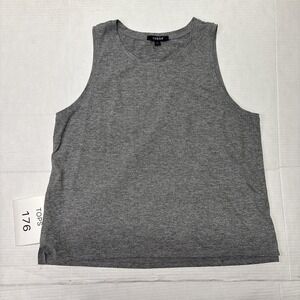 Zobha Women's Large Gray Heather Sleeveless Tank Top Stretch Athletic Activewear